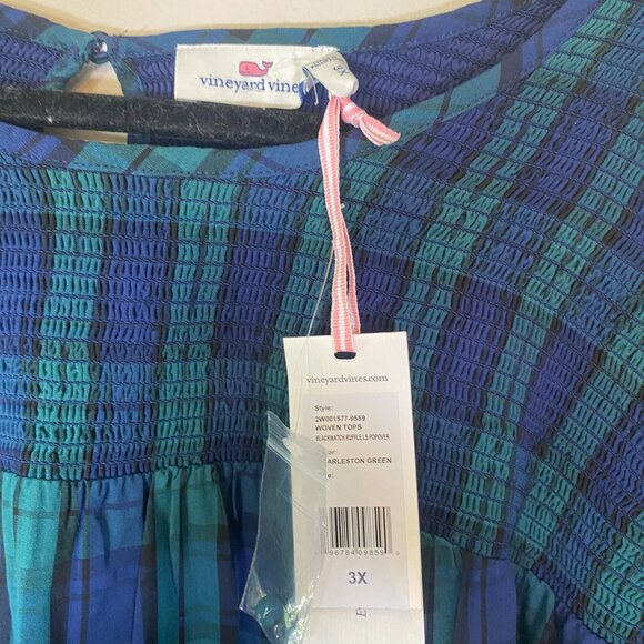 NWT Vineyard Vines Blackwatch Ruffle LS Popover - Picture 6 of 9